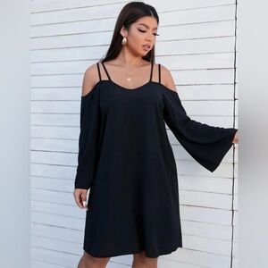 Plus Cold Shoulder Tunic Dress Shein